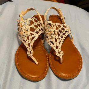 White Jeweled Sandals